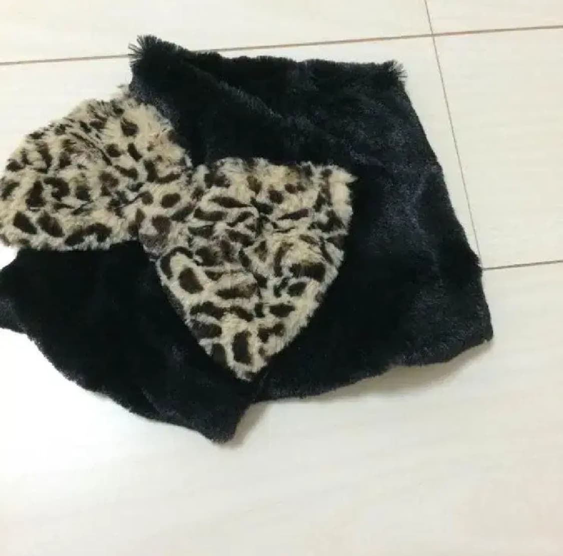 빈티지 호피 레오파드 리본목도리 머플러 오네라떼갸루 y2k 대장 상품이미지6