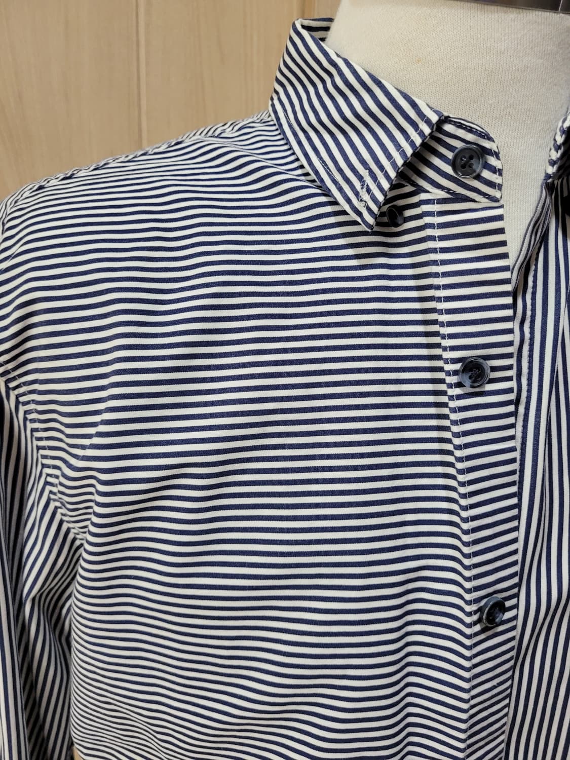 행텐 Hangten 남자 스트라이프 셔츠 105 네이비 상품이미지3