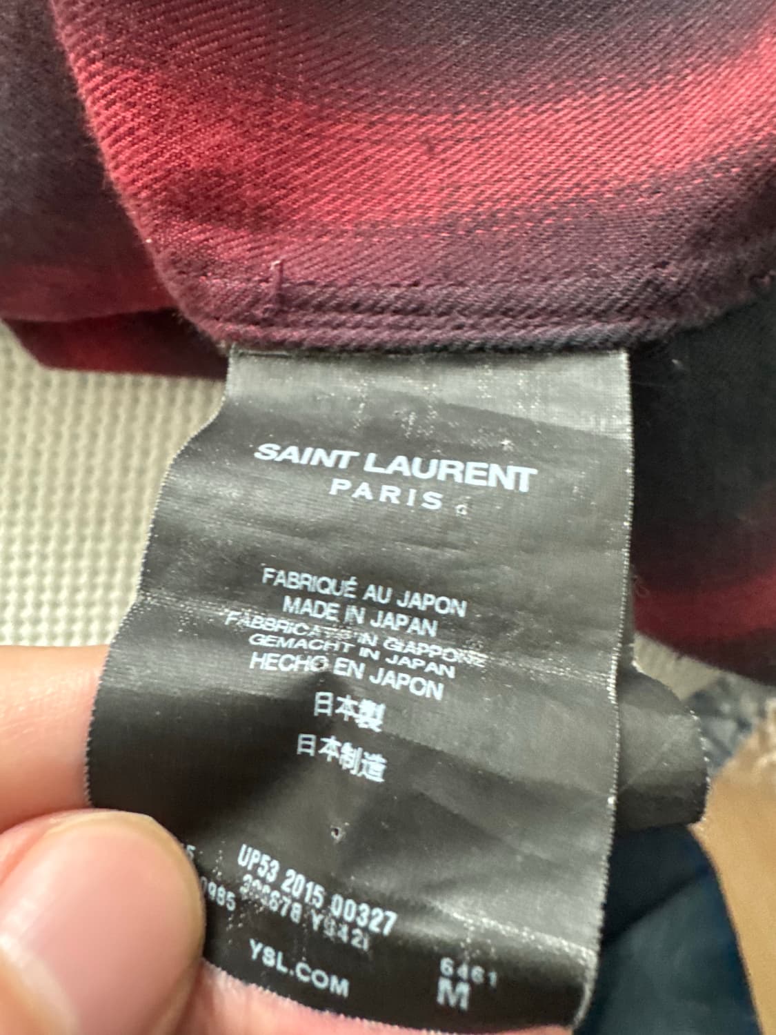 생로란 15시즌 에디슬리먼 웨스턴 체크셔츠 M 상품이미지4