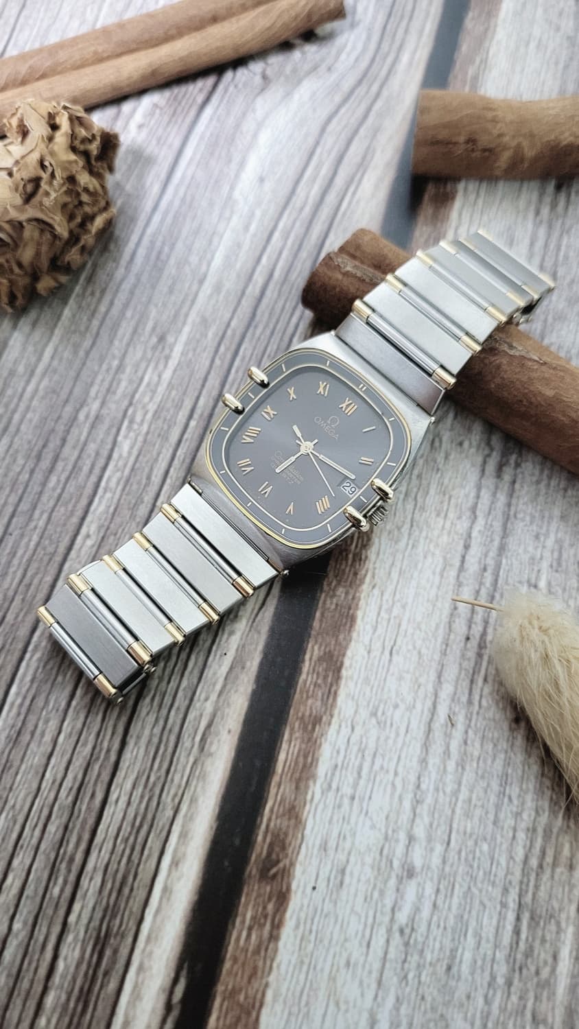 [연말세일] 정품 오메가 컨스틸레이션 남여공용 18k 콤비 하프바 쿼츠시 상품이미지6