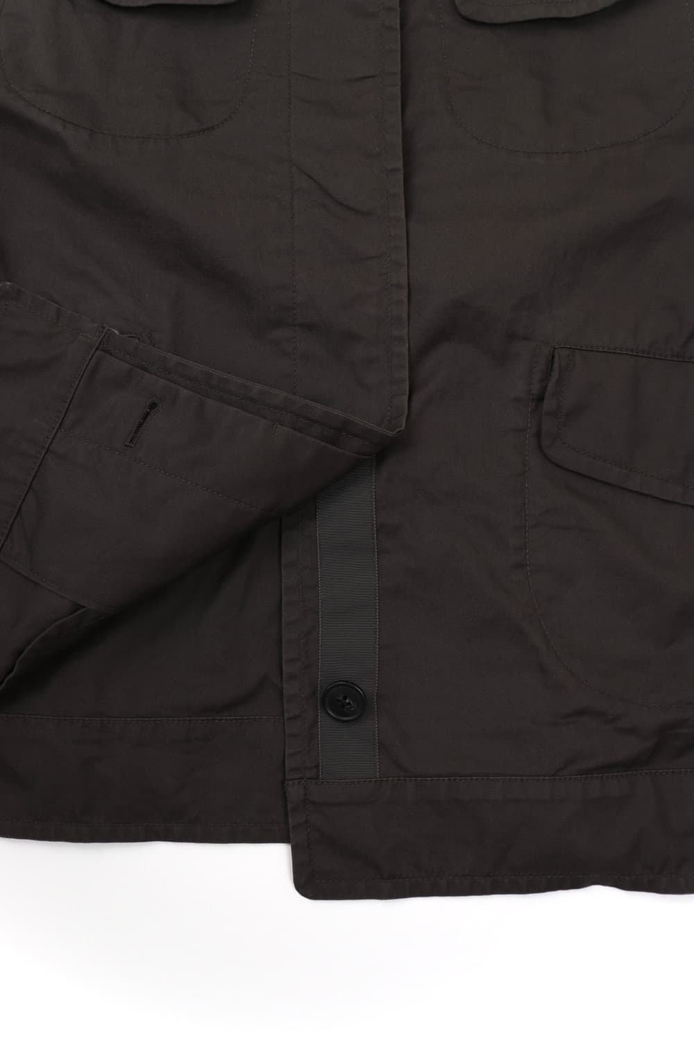 Uniqlo+J 코튼 린넨 사파리 자켓 올리브카키 상품이미지4