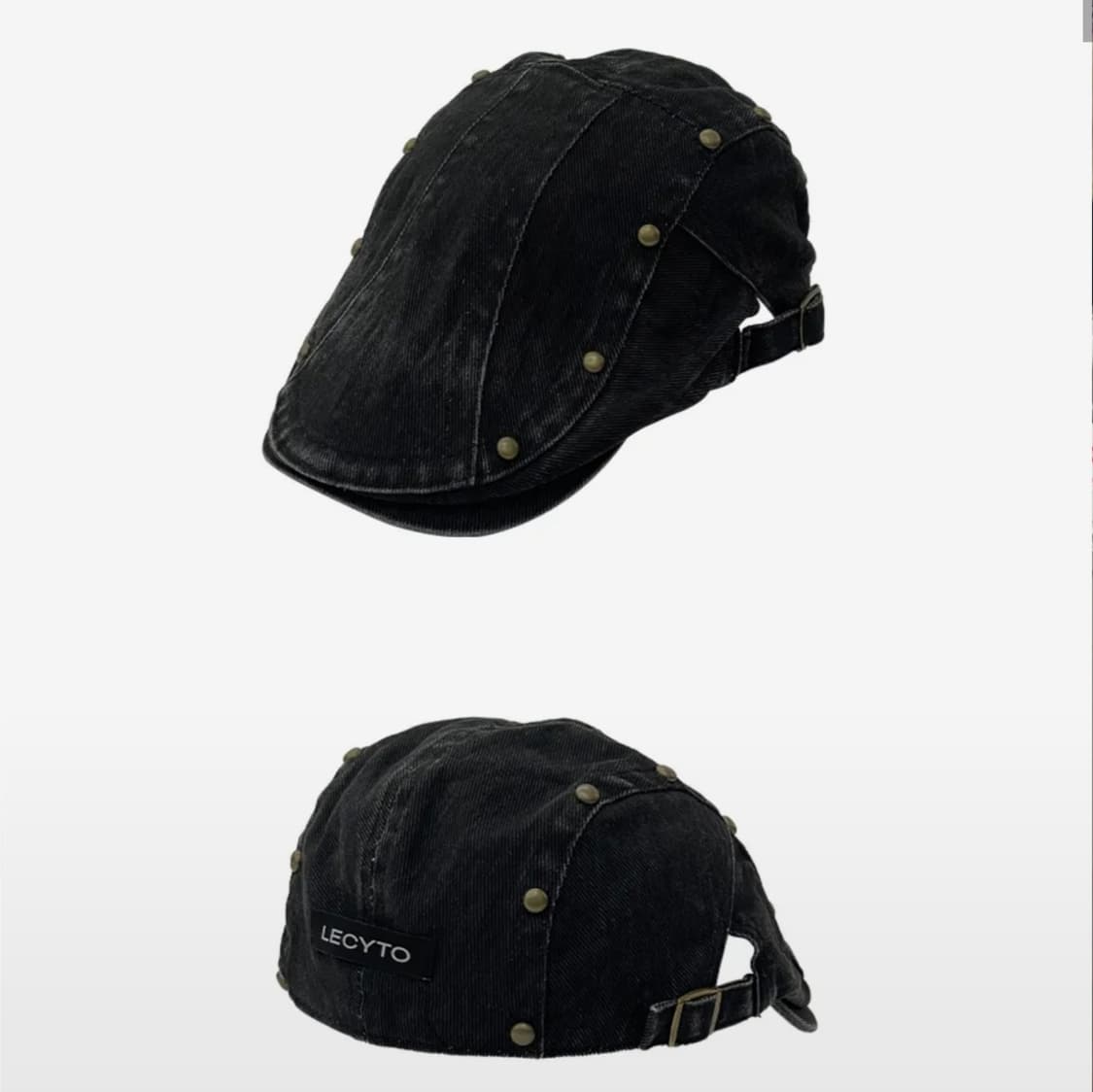 [레씨토] 스터드 워시드 헌팅캡 상품이미지1