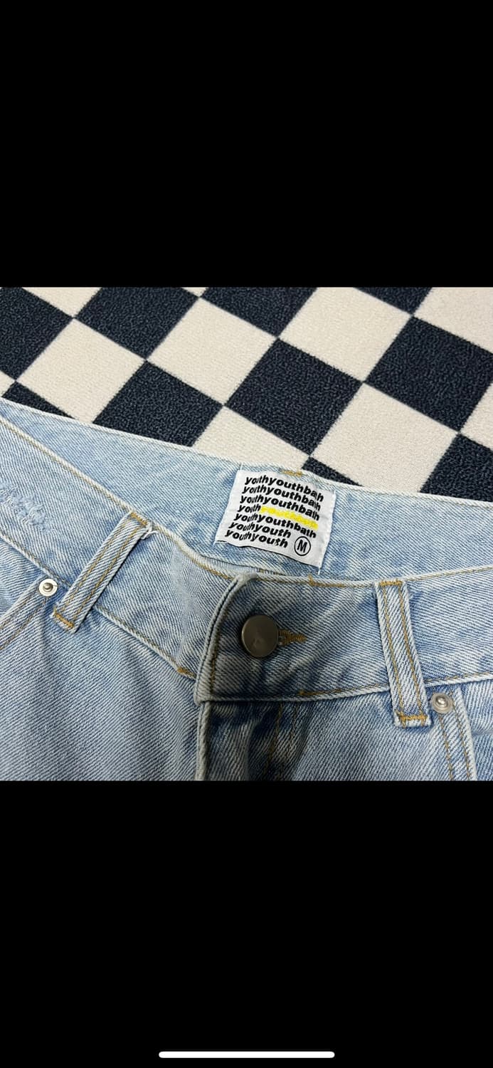 무신사 유스배스 데님 바지 팬츠 Square Sticker Denim P 상품이미지5