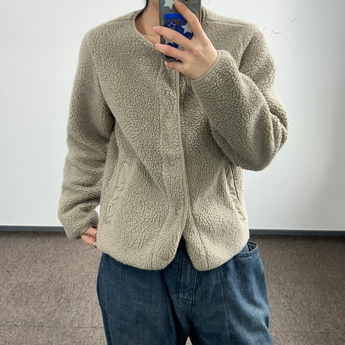 Snow peak 스노우피크 베이지 후리스 자켓 상품이미지1