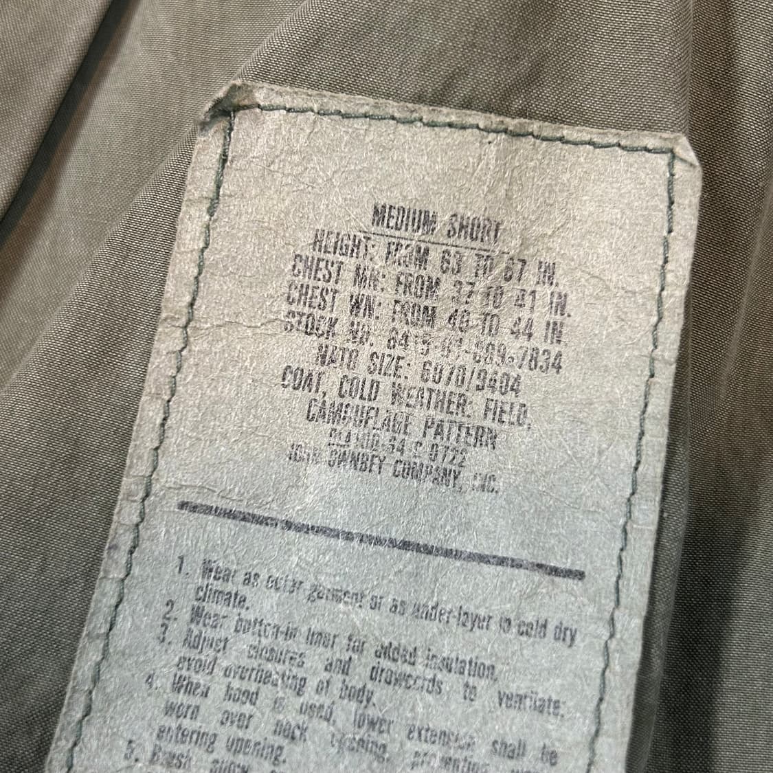 USA 밀리터리 80s M65 필드자켓 우드랜드 카모 미디움 숏 상품이미지8