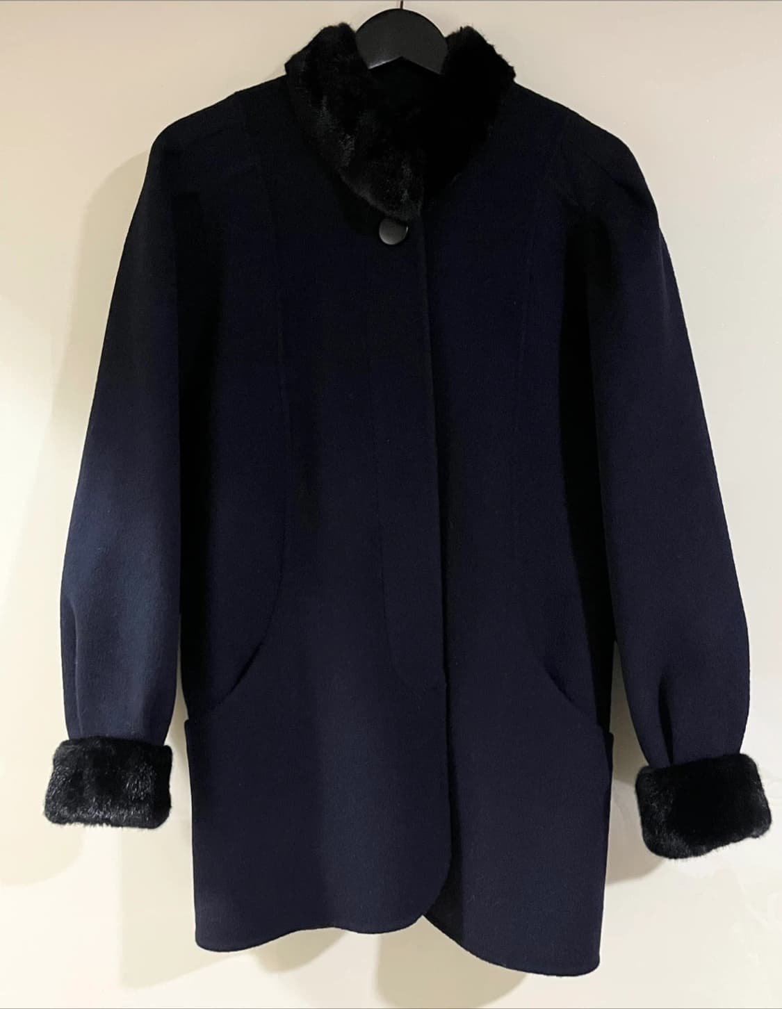 노컨텐츠 울 100 핸드메이드 코트 네이비 상품이미지2