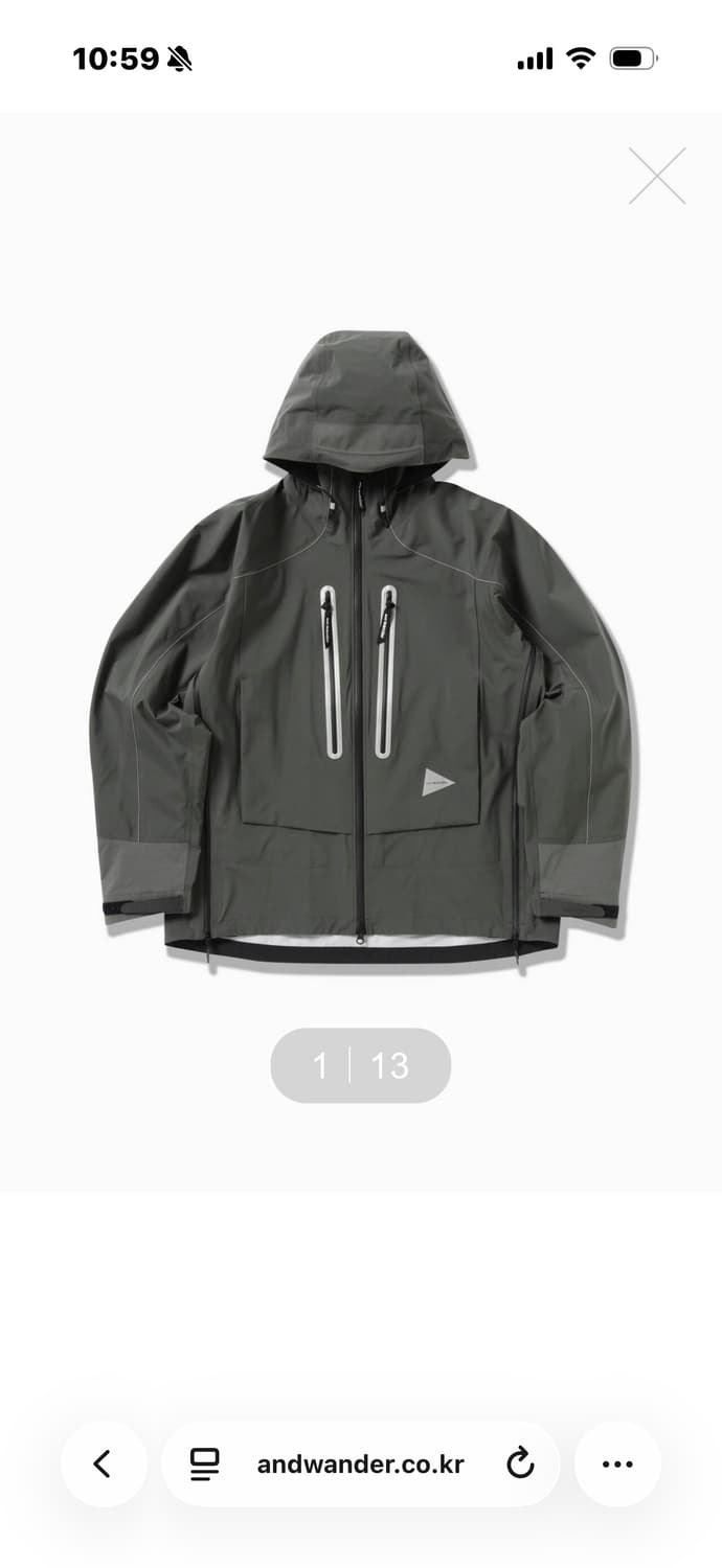 앤드원더 퍼텍스 쉴드 레인자켓 M 상품이미지1