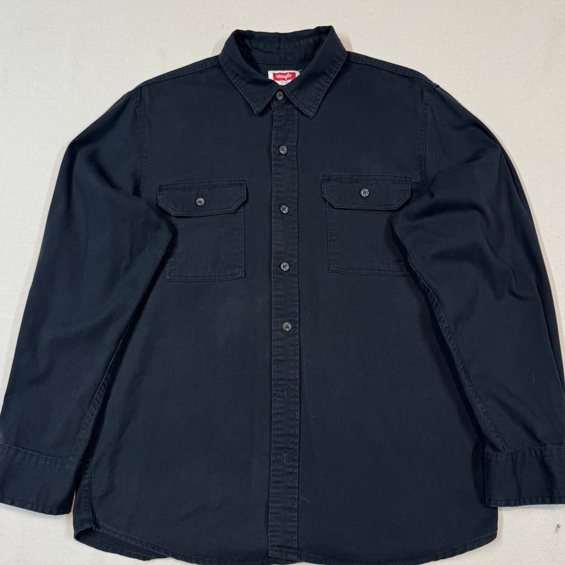 L) Wrangler 랭글러 투포켓 워크웨어 코튼 셔츠 블랙 상품이미지3