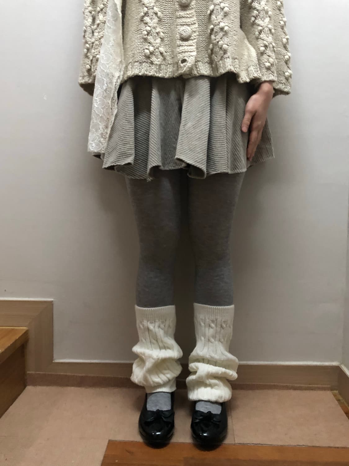 빈티지 베이지 코듀로이 미니 스커트 상품이미지7