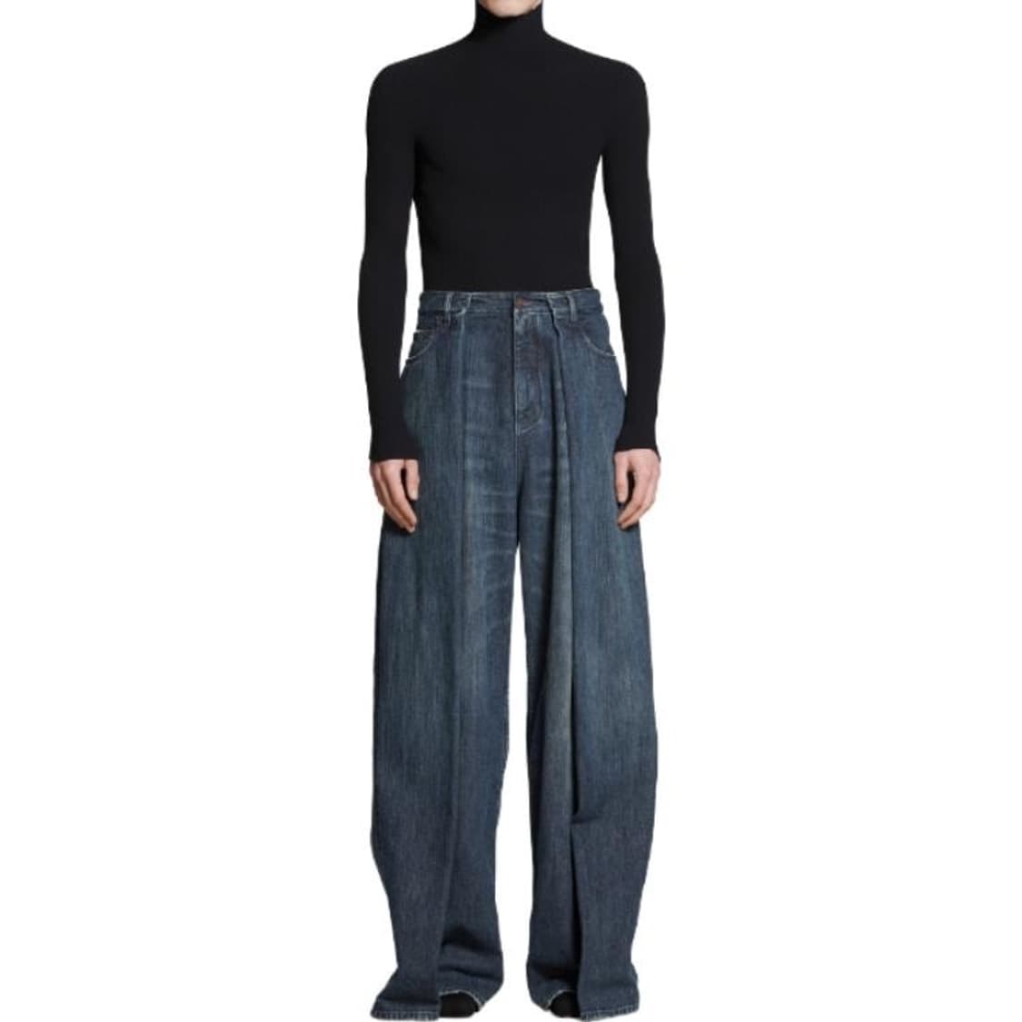 발렌시아가 더블 사이드 데님 팬츠 다크블루 상품이미지6