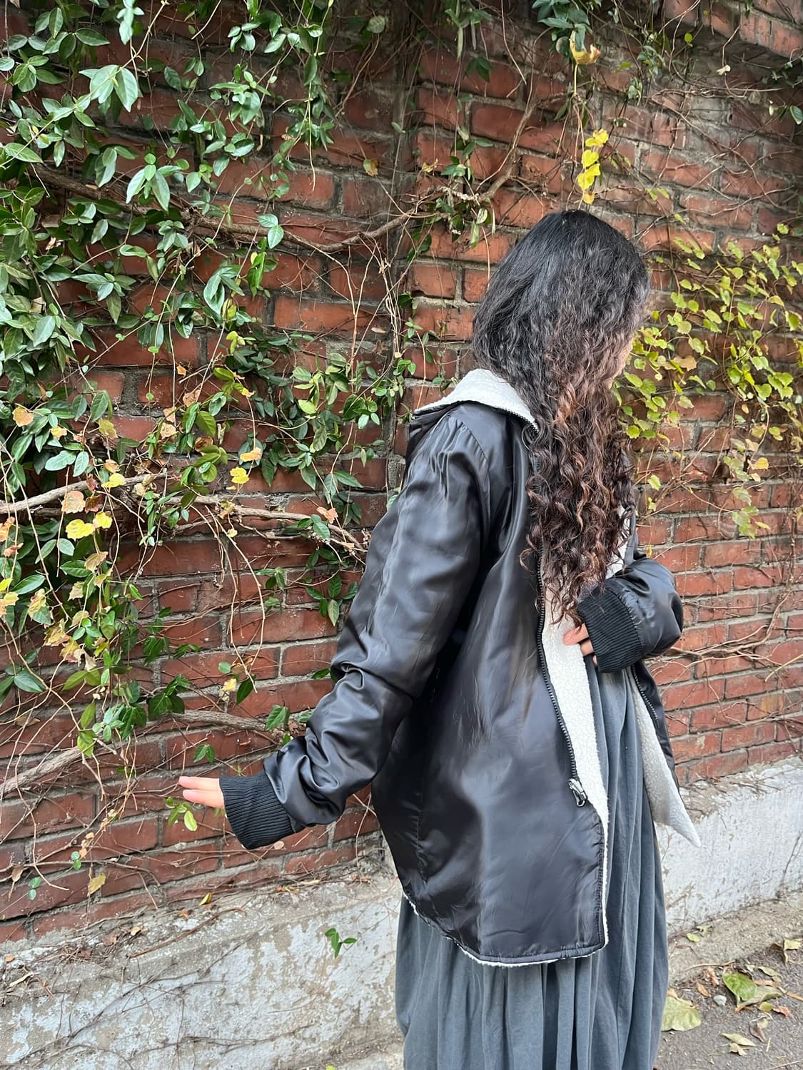 블랙 2way 롱 야상 아우터 상품이미지7