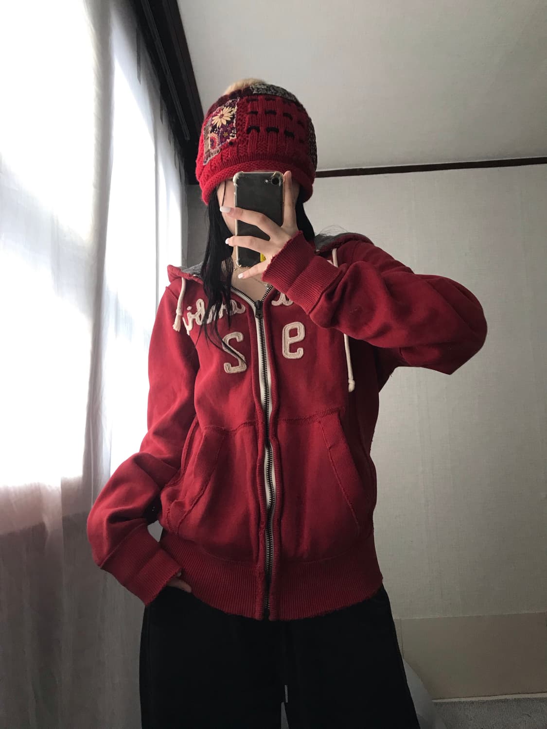 아베크롬비 레드 후드집업 상품이미지4