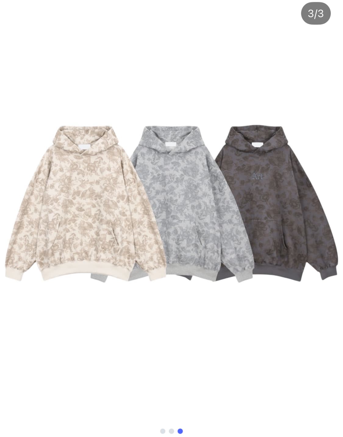 헌도피 오버 자수 후드 양기모 후드티 상품이미지2