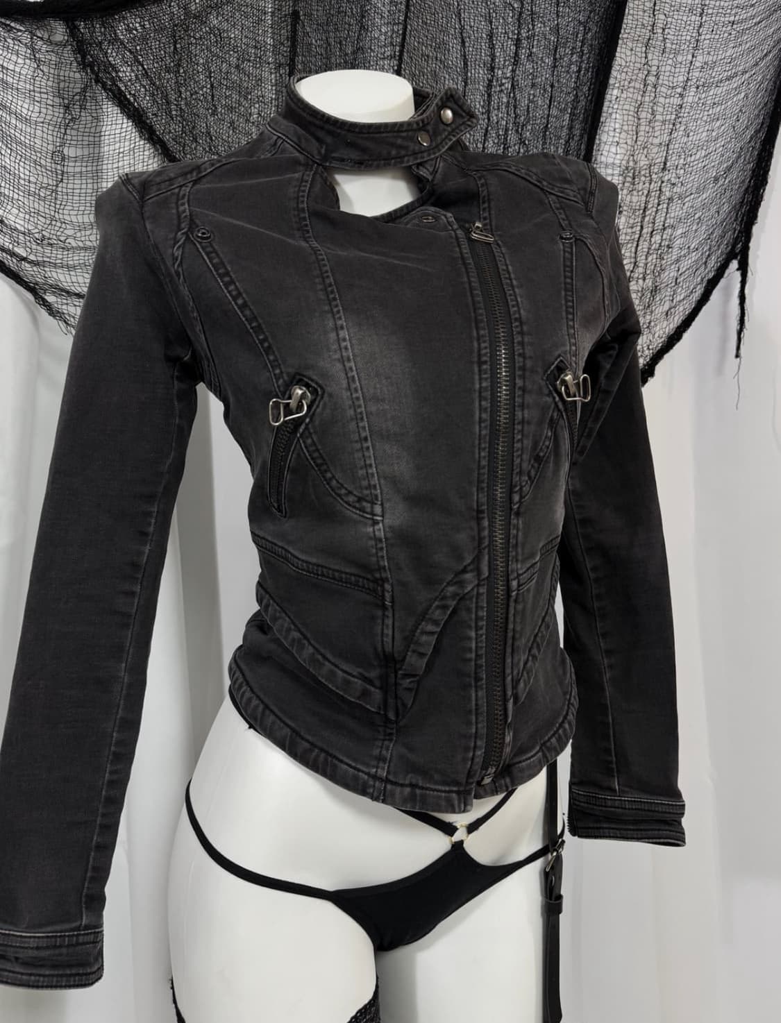 데님 디테일 청자켓  상품이미지2