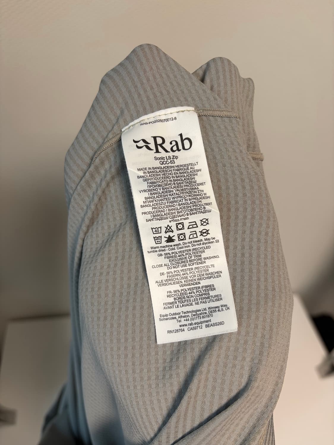 Rab 랩 소닉 LS 집 Light Zinc M 상품이미지5