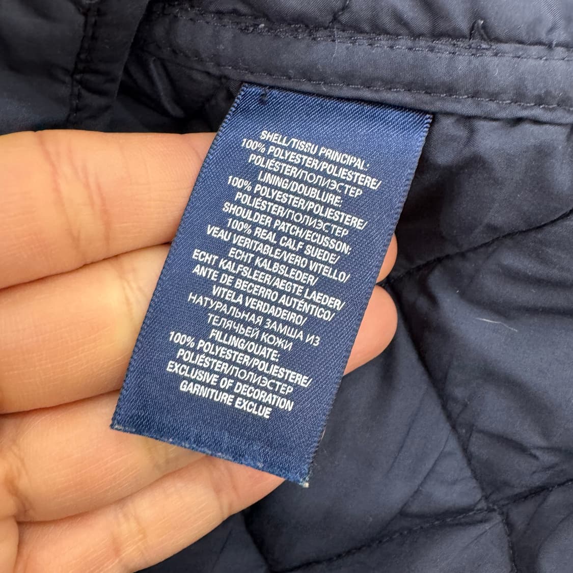 여성용 S 폴로 랄프로렌 네이비 퀼팅 자켓  상품이미지8