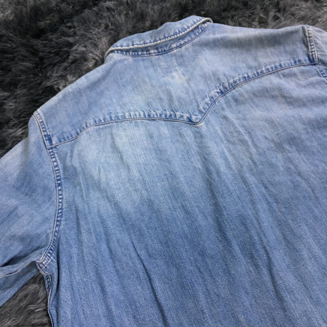 투티/A10 LEVIS STANDARD 데님 청셔츠 워싱 연청 빈티지 상품이미지8