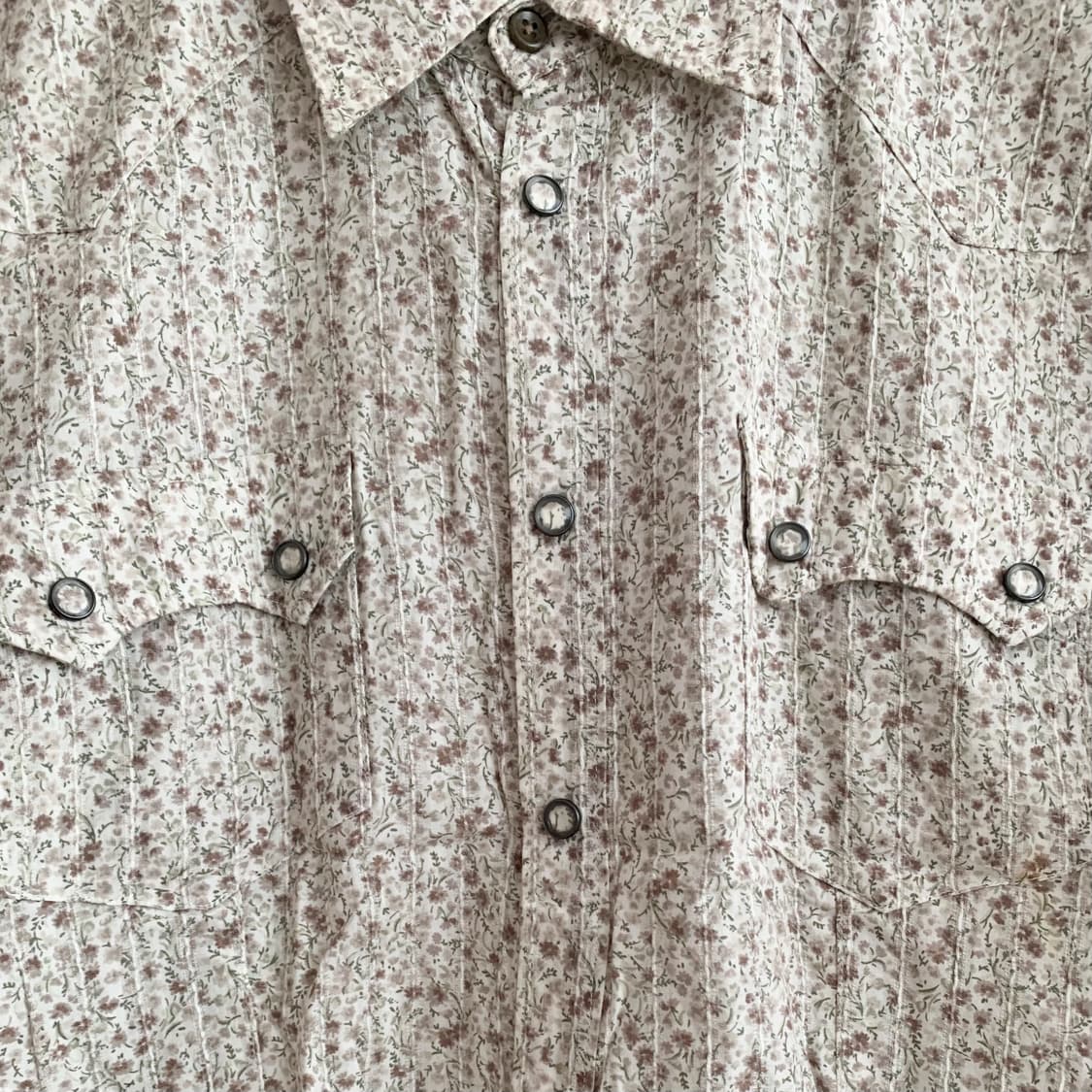 [빈티지] 엔틱 프레피룩 잔꽃 셔츠 상품이미지2