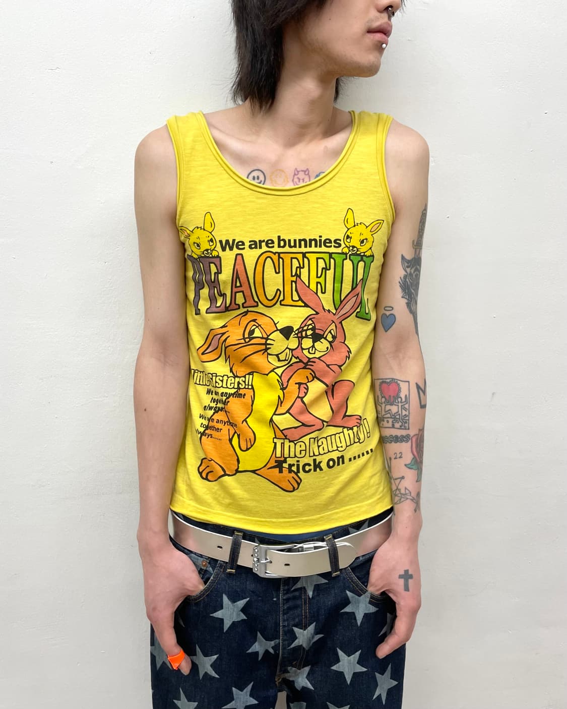 Animated bunny yellow sleeveless  상품이미지3