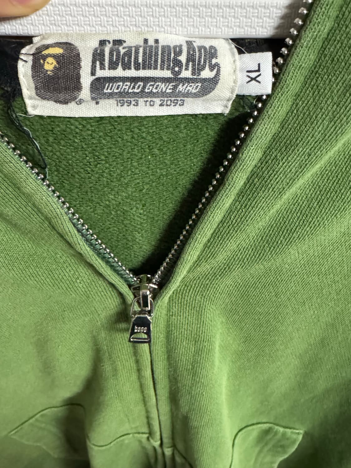 Bape 후드집업 그린 XL 상품이미지4