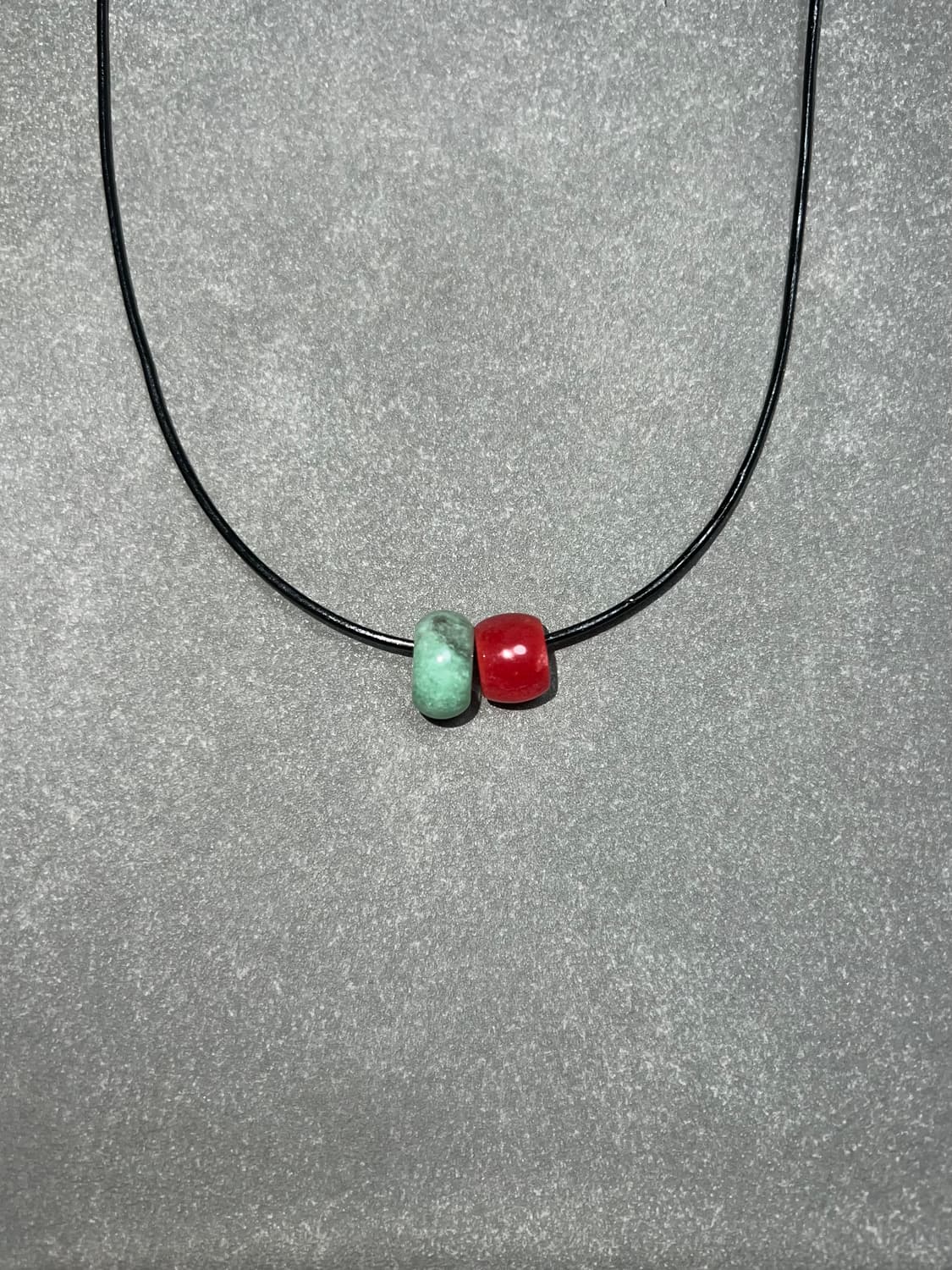 가죽 레더 원석 목걸이 상품이미지2