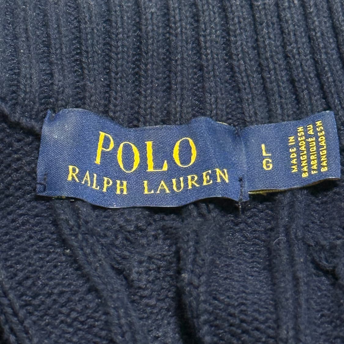 L 폴로랄프로렌 네이비 케이블 니트 집업 상품이미지4