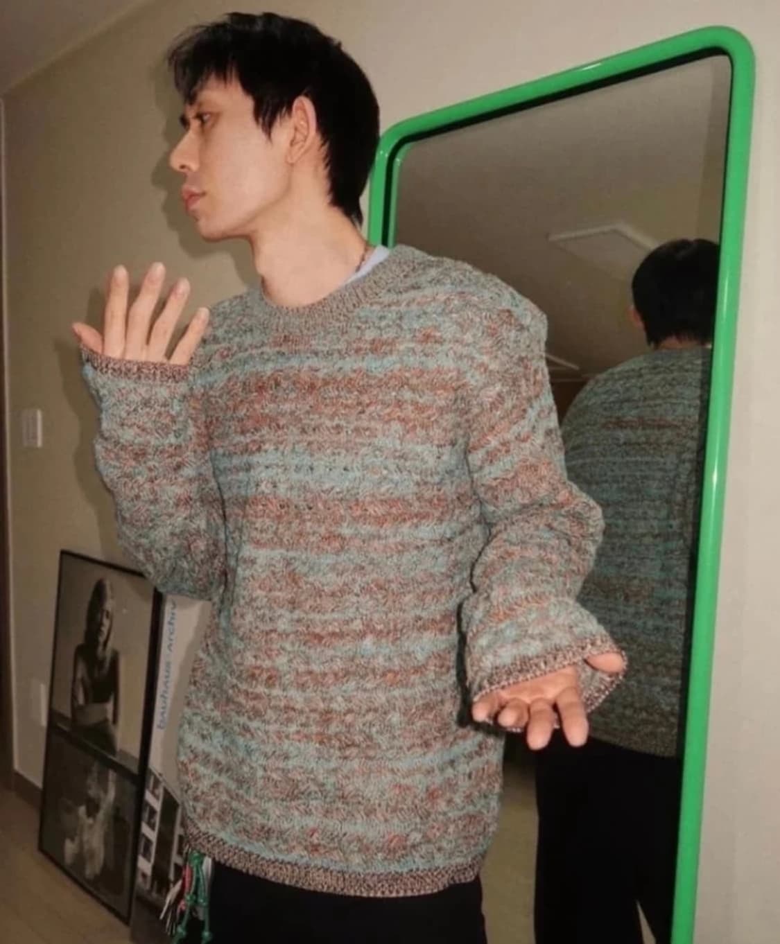 앤더슨벨 멀티 멜란지 크루넥 스웨터 PN6400 상품이미지2