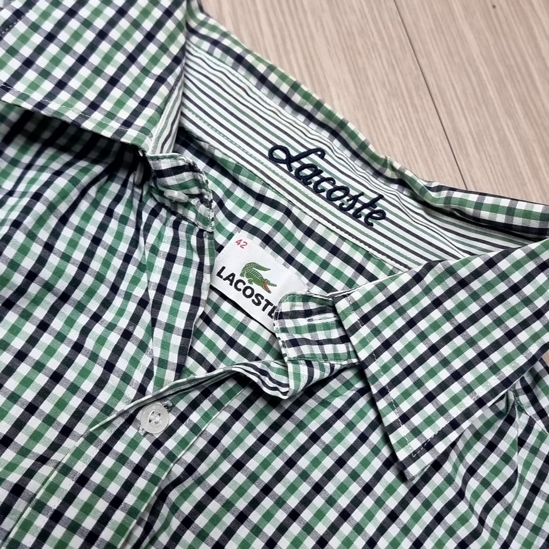 라코스테 긴팔 깅엄 체크 셔츠(42) 상품이미지4