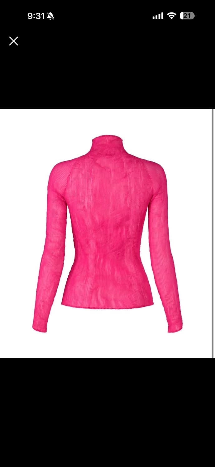 이세이미야케 쉬폰트위스트 반목 긴팔탑 데이핑크 상품이미지1