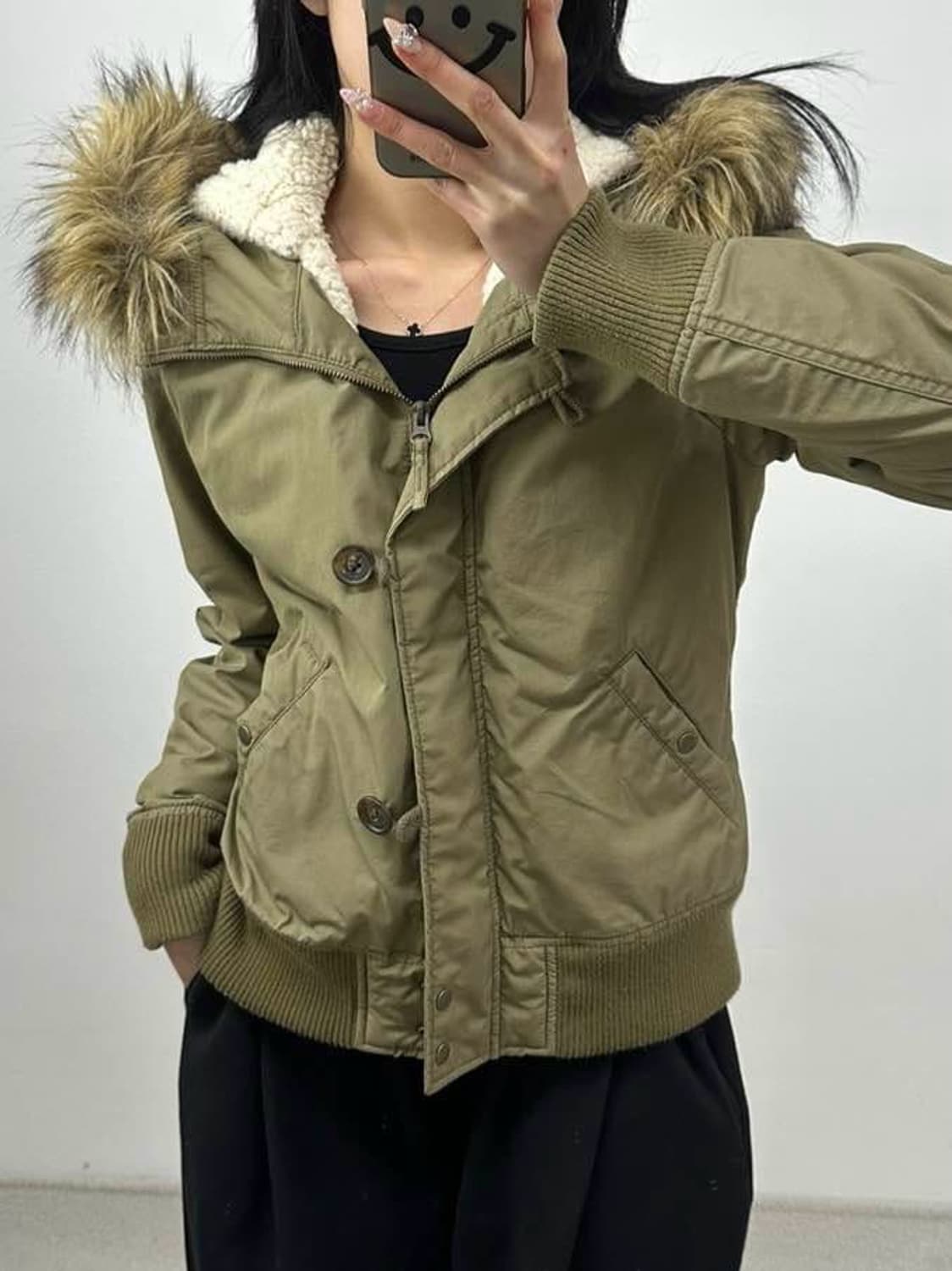 y2k 우먼 퍼 자켓 점퍼 상품이미지1