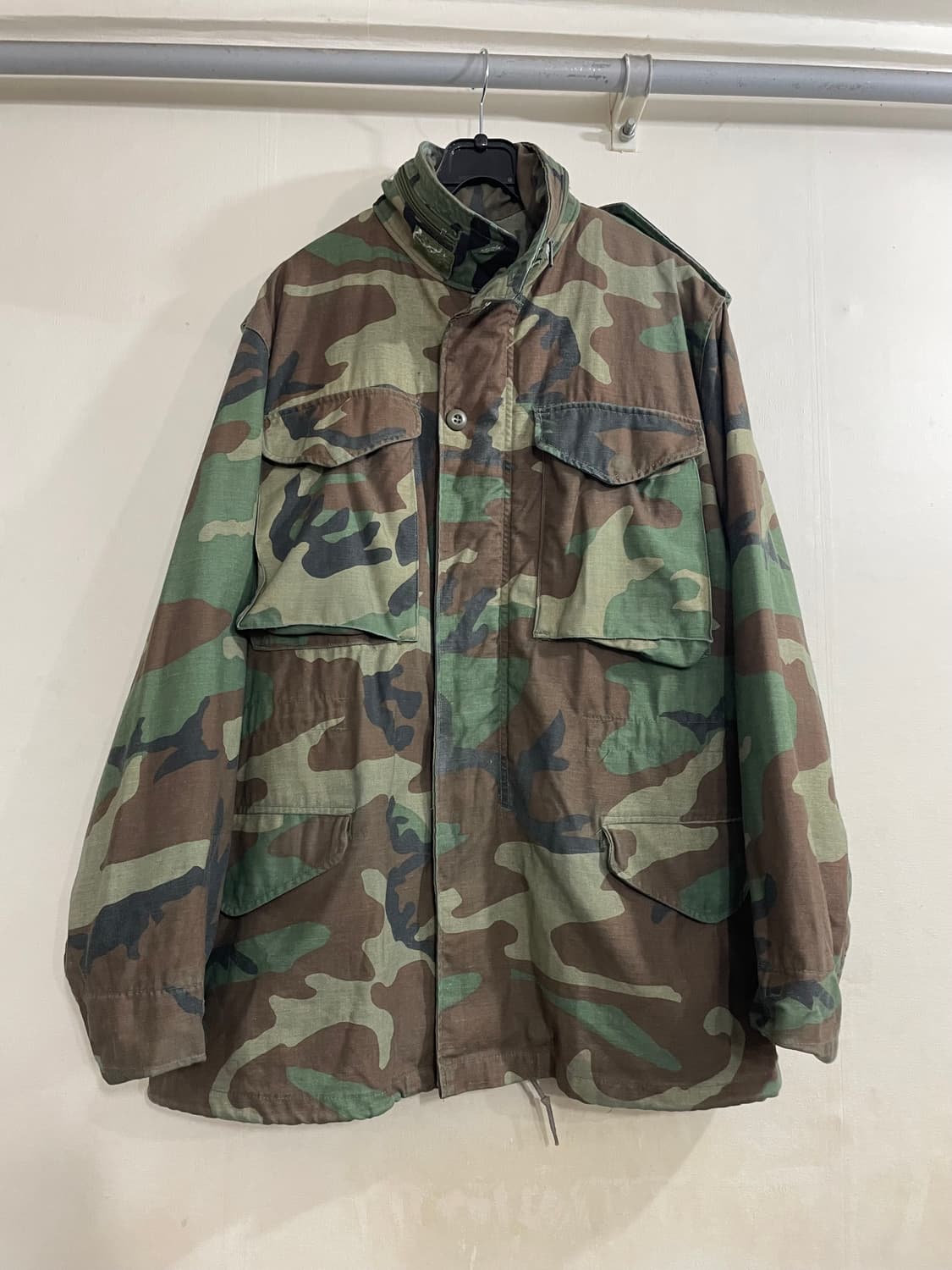 80s 미군 오리지널 M65 우드랜드 필드 자켓 SR 상품이미지1