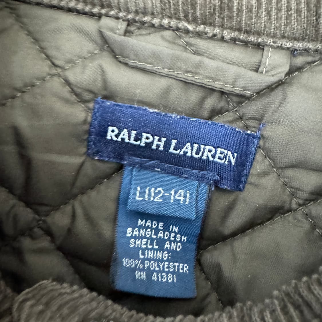 여성용 44 폴로 로렌 랄프로렌 카키 퀼팅 자켓  상품이미지4