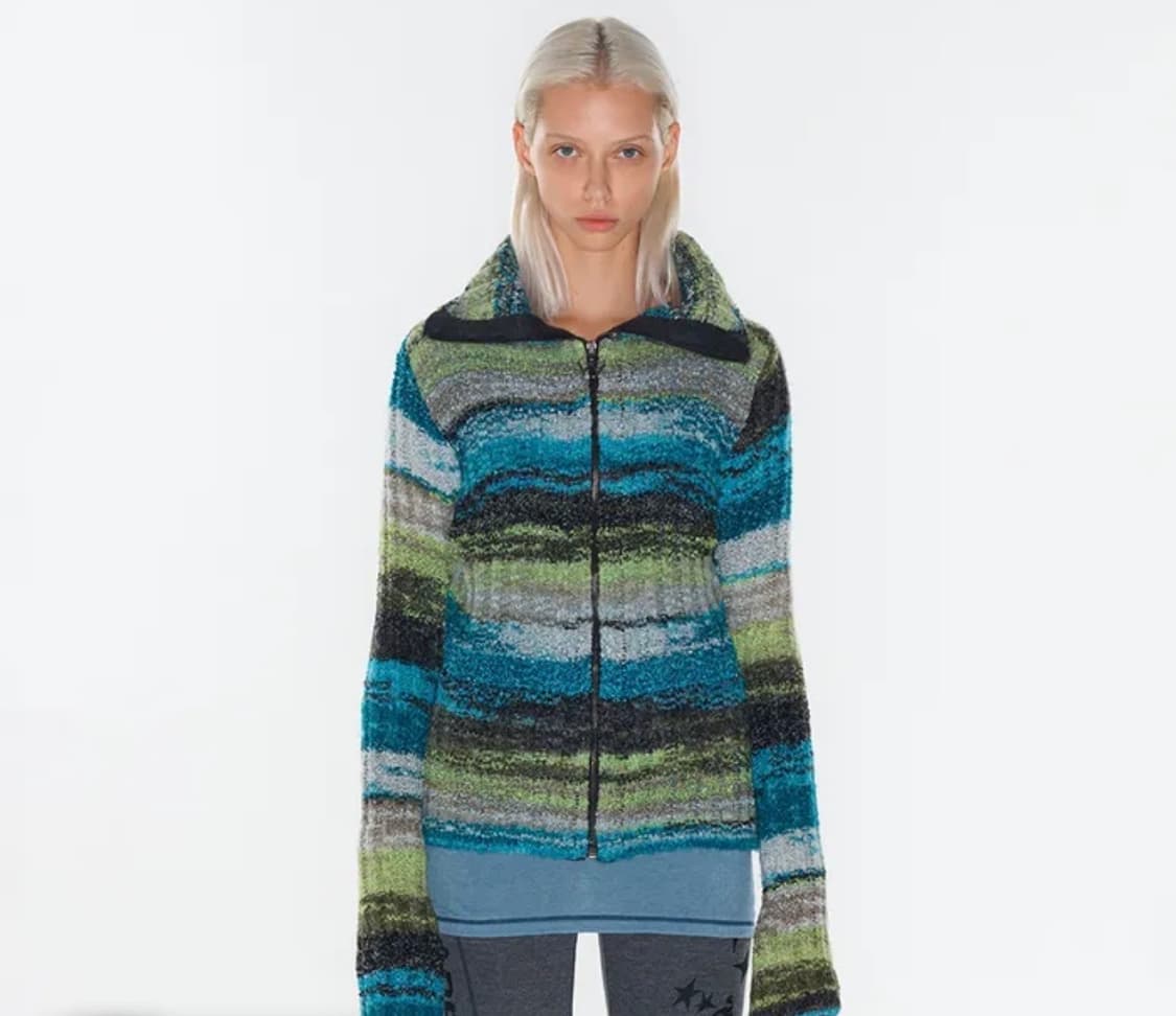 오픈와이와이 니트집업 상품이미지1