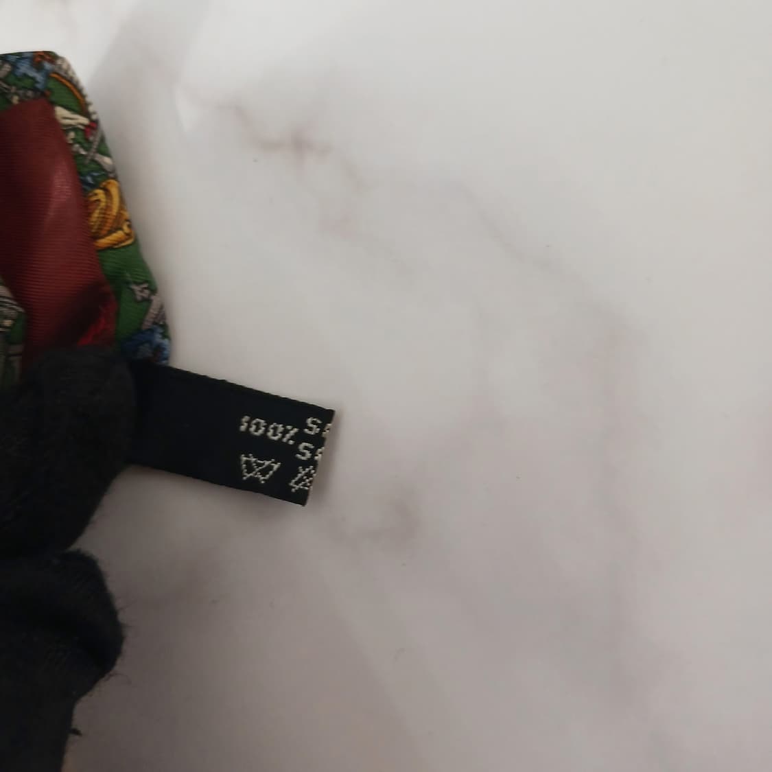 페라가모 실크 다크그린 아트 모티브 넥타이 9.2cm B등급 A19043 상품이미지9