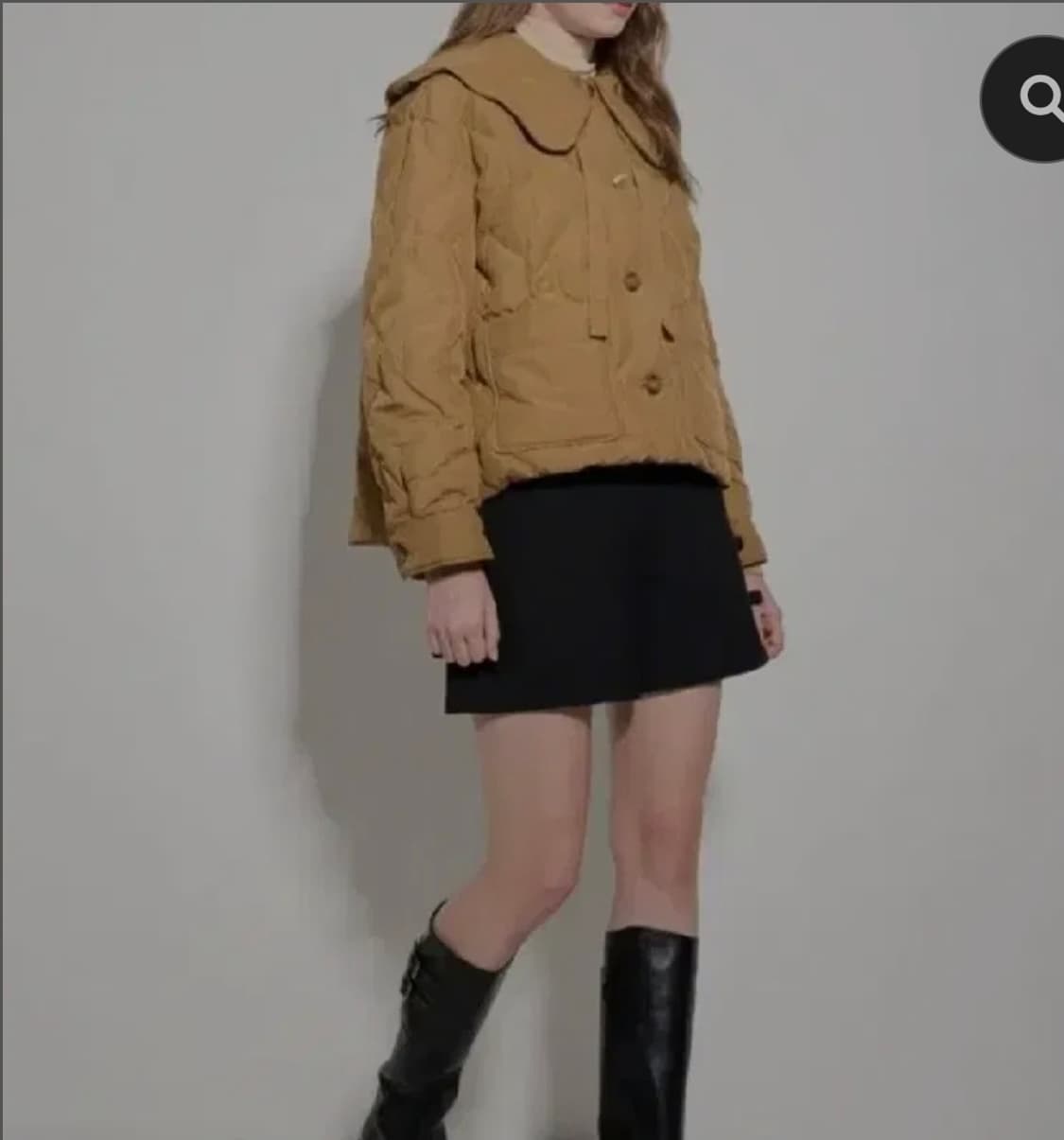 한섬 오즈세컨 2024 퀼팅 구스 다운 숏패딩 44~66 상품이미지2