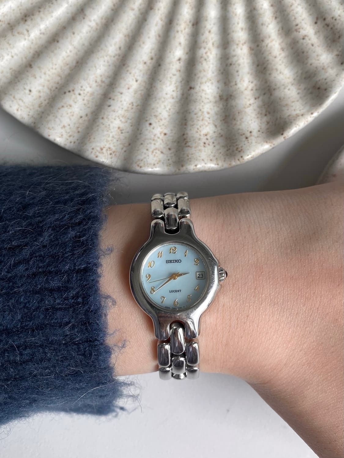 Seiko 세이코 lucent 루센트 데이트 라이트블루 쿼츠 상품이미지10