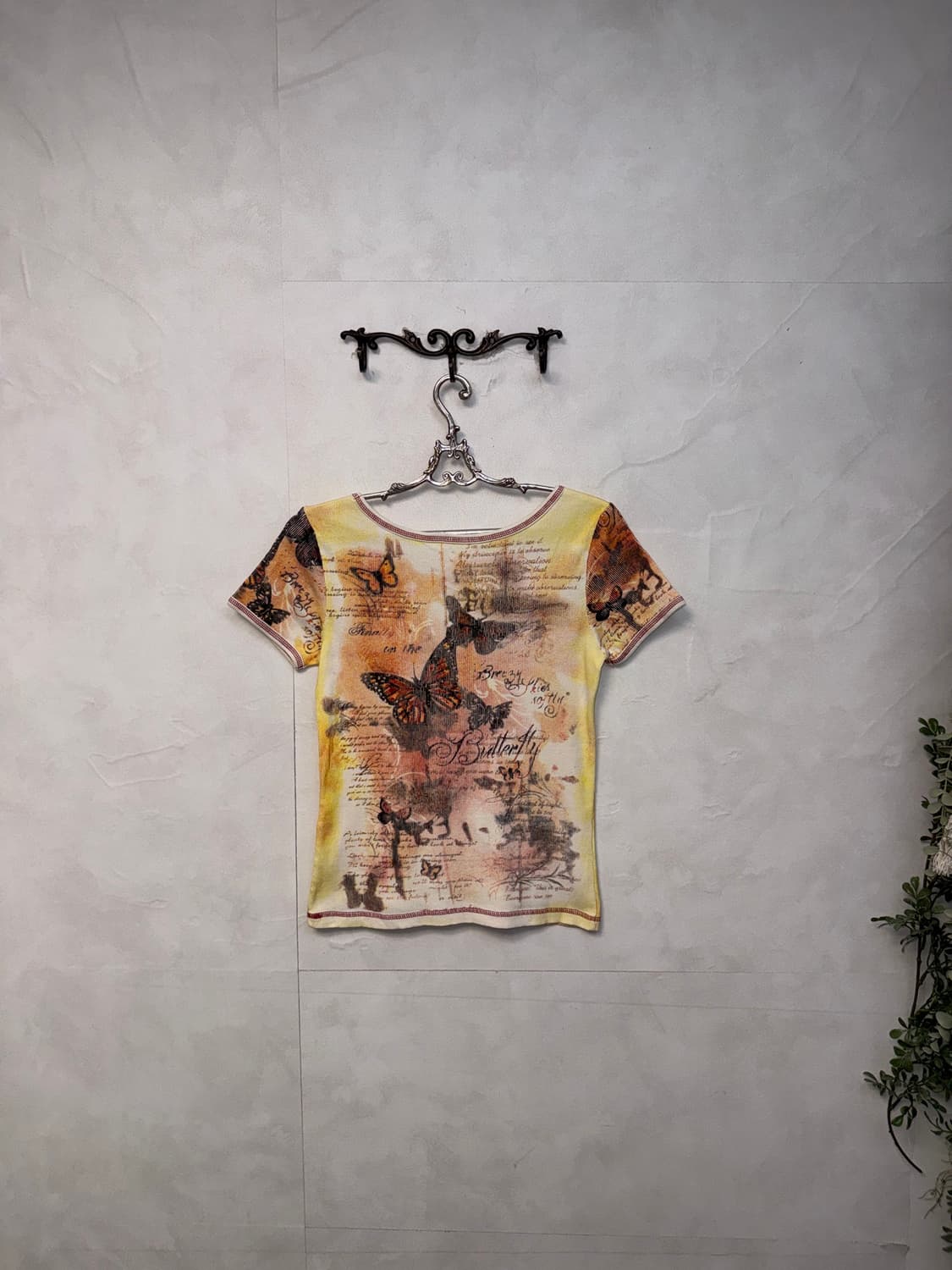 Lemon orange tie dye butterfly half t  상품이미지4