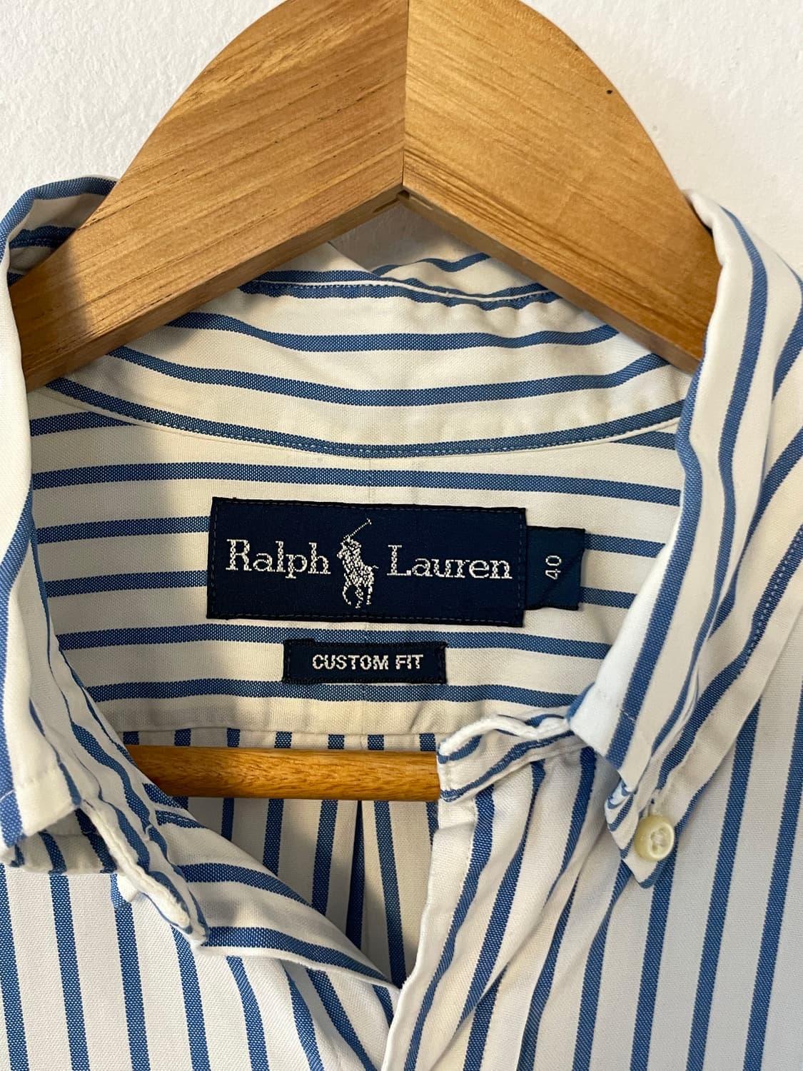 폴로 블루 스트라이프 반팔 셔츠  상품이미지5