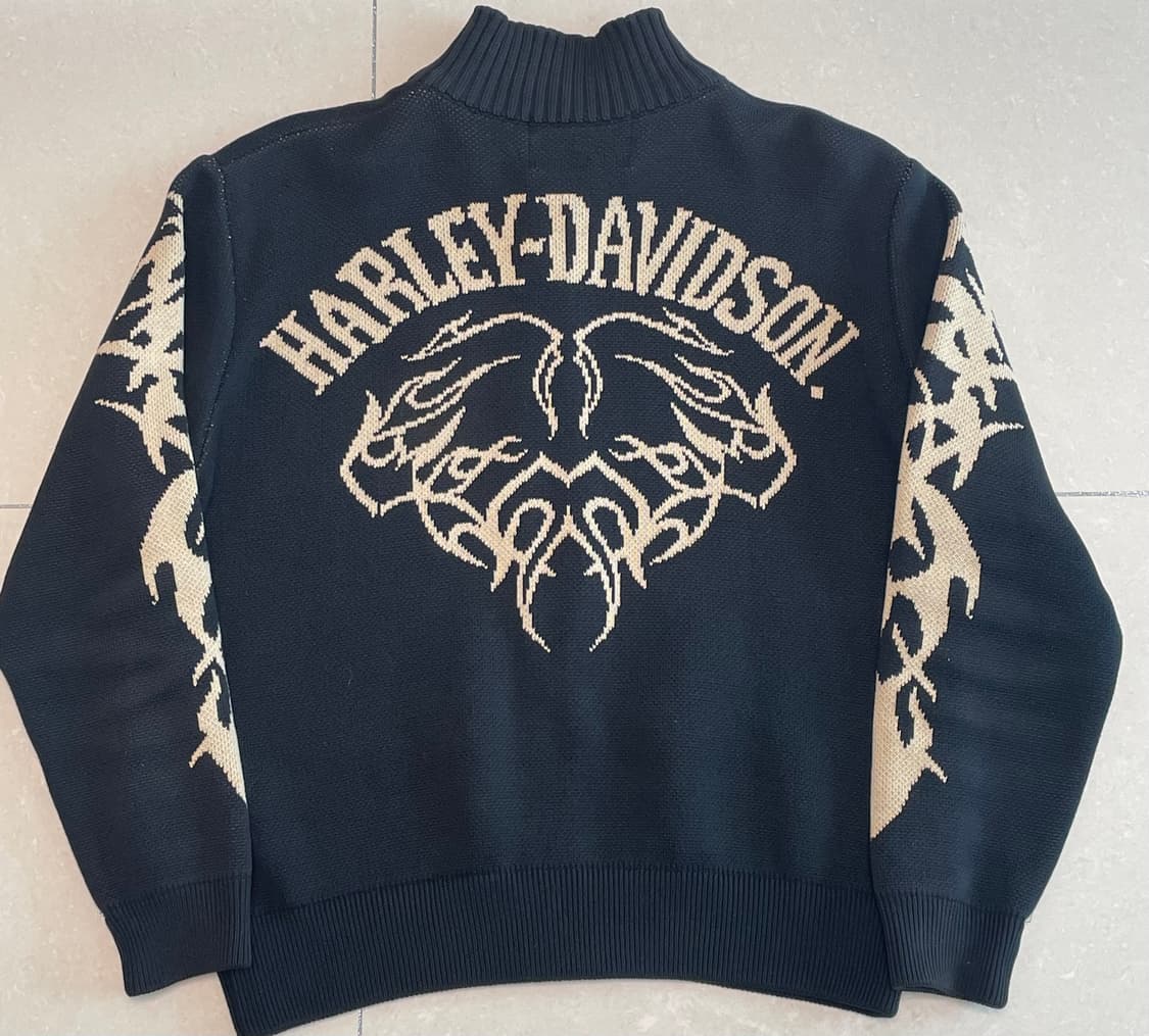 (M) 할리 데이비슨 풀집업 니트 상품이미지1
