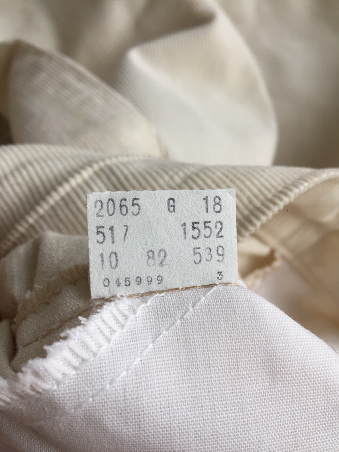 데드스탁 70-80‘s levis 517 화이트 코듀로이 팬츠 상품이미지9