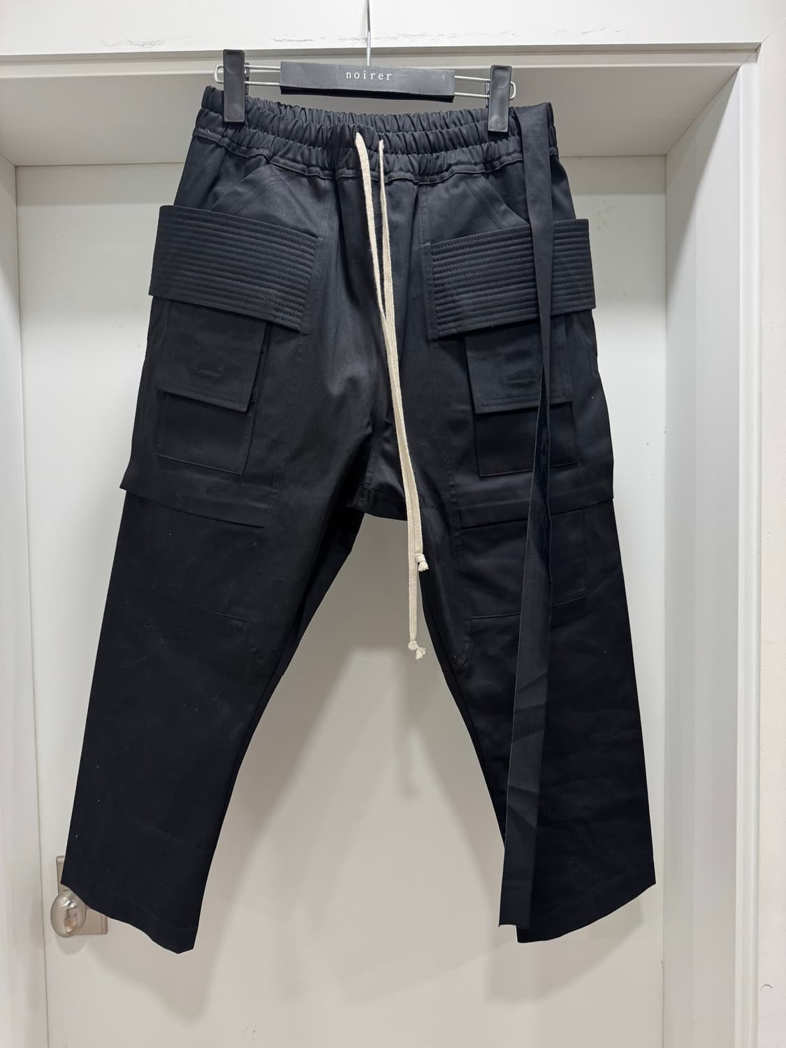 [S] 릭오웬스 크리치 카고 태권도 크롭팬츠 블랙 TW 상품이미지1