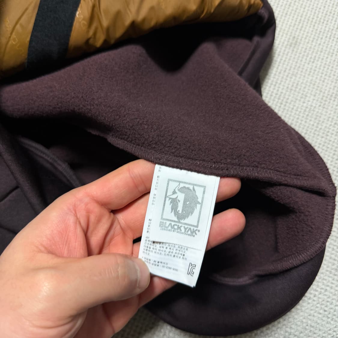 블랙야크 브라운 경량 후드 패딩 상품이미지3