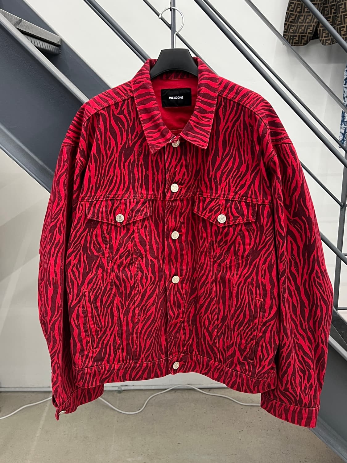 웰던 오버사이즈 지브라 트러커 자켓 상품이미지2