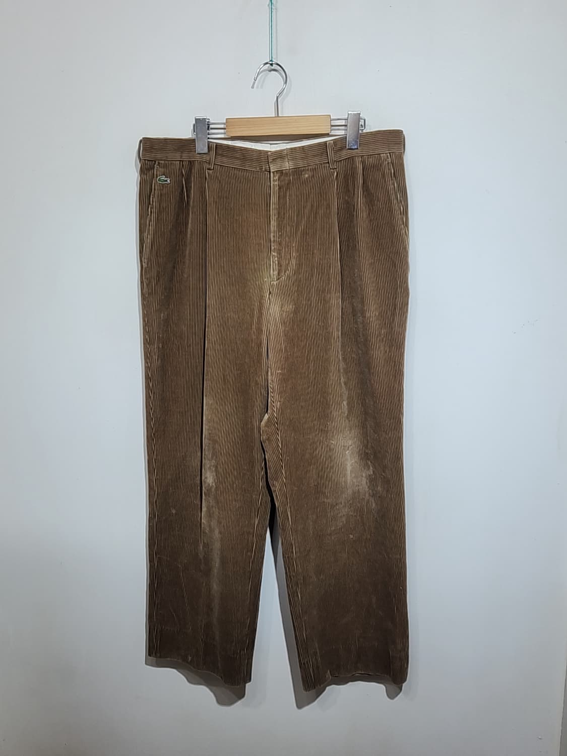 (36) 라코스테 코듀로이 팬츠 브라운 골덴바지 와이드핏  상품이미지1