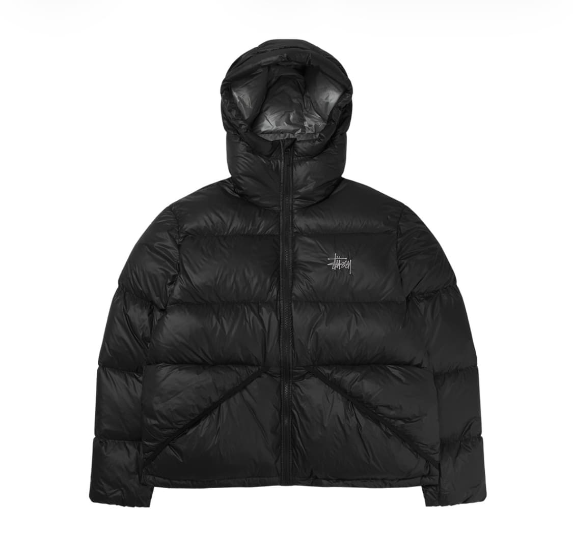 (XL)스투시 다운 파카 자켓 마이크로 립스탑 팬텀 블랙 새제품 상품이미지1