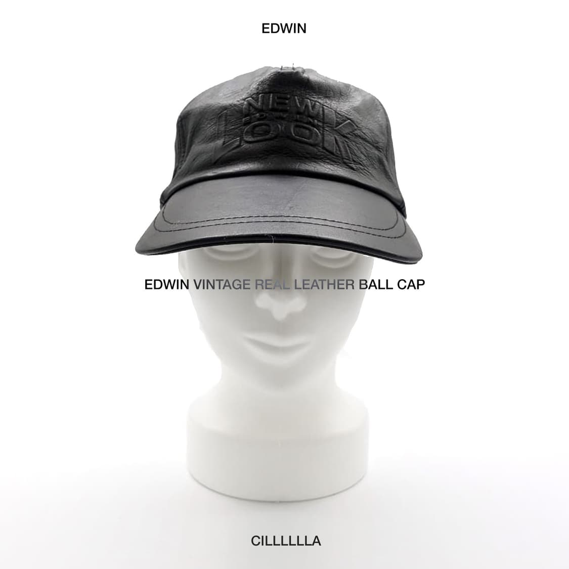 EDWIN 빈티지 리얼레더 볼캡 상품이미지1