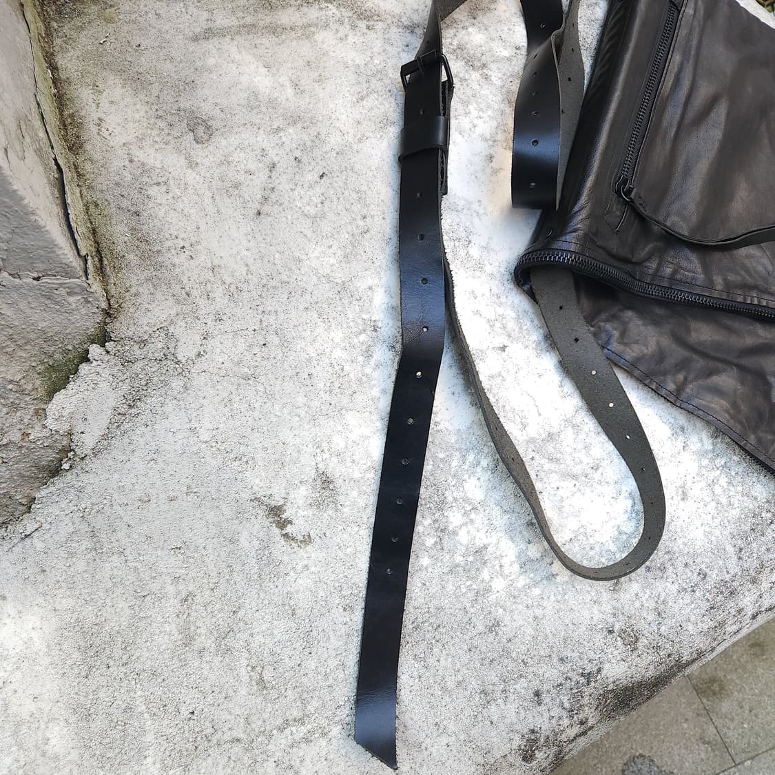 [OS] VTG heliotrope 다크 올리브 레더 남녀 코로스백 상품이미지6