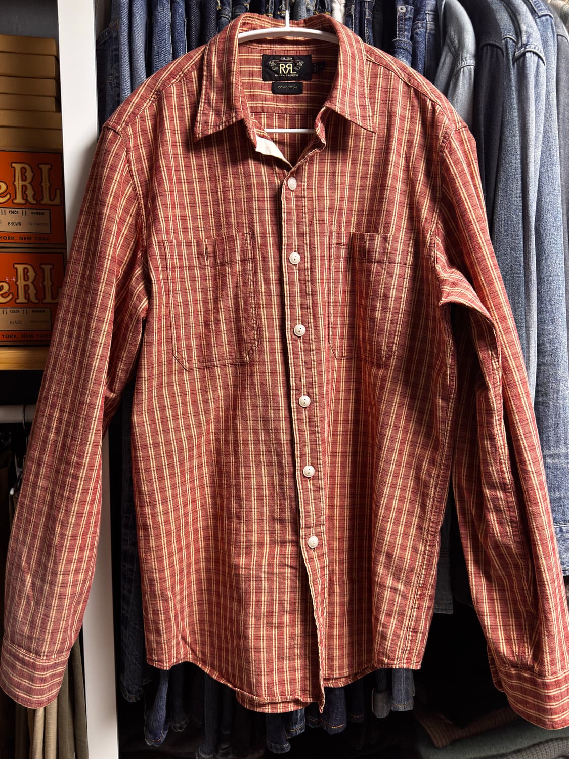 [M] RRL 체크 포켓 워크셔츠 상품이미지1