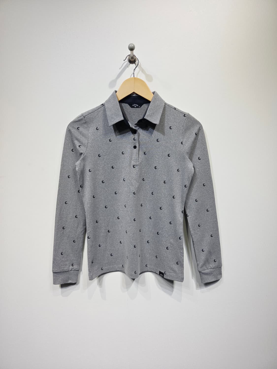 캘러웨이(Callaway) 로고 패턴 긴팔 골프 카라티 상품이미지2