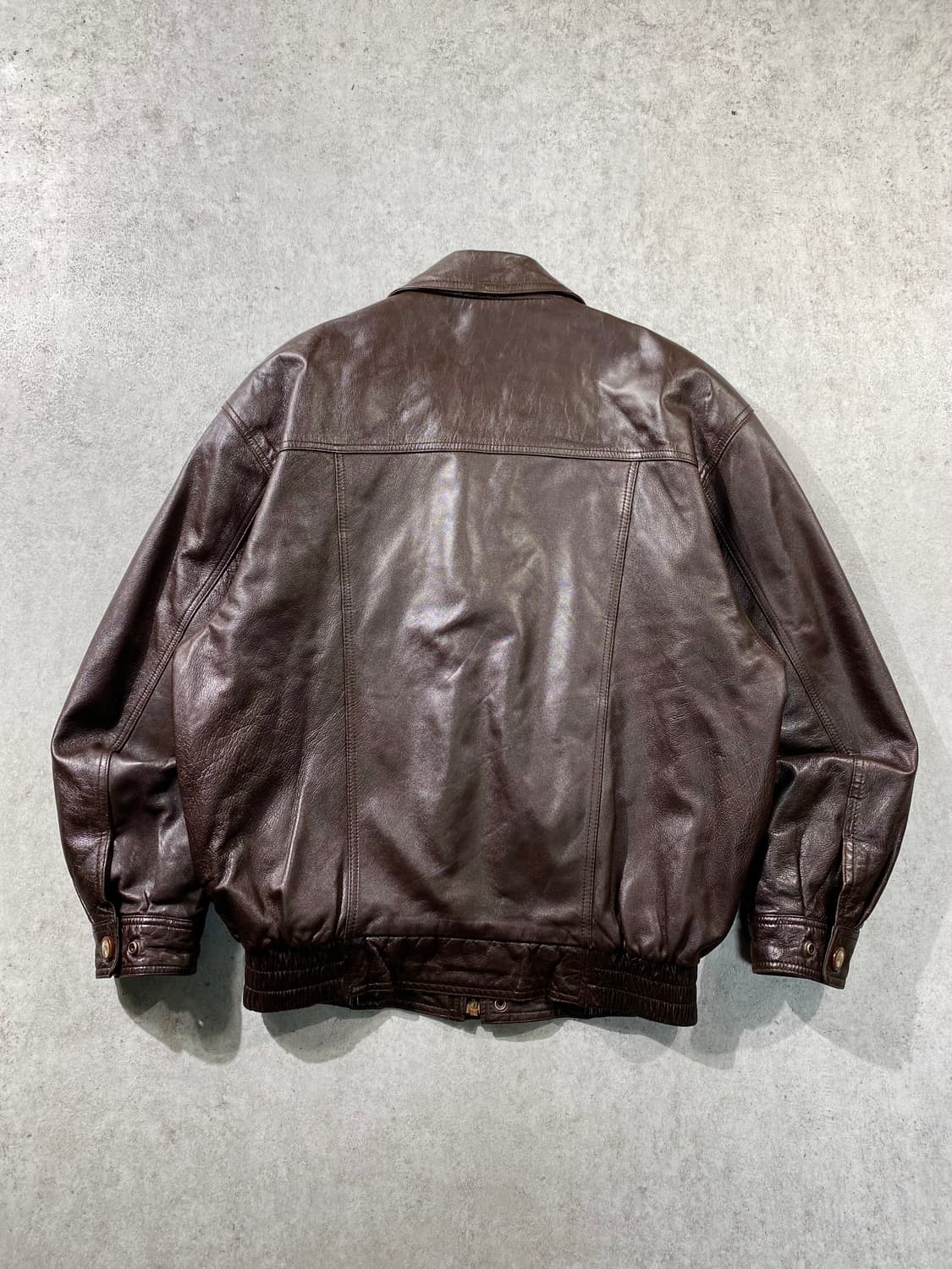 [L] 90s Vintage 빈티지 브라운 양가죽 봄버자켓 상품이미지5